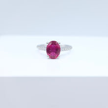 Load image into Gallery viewer, Rubellite and Diamond Ring