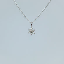 Load image into Gallery viewer, Diamond Snowflake Necklace