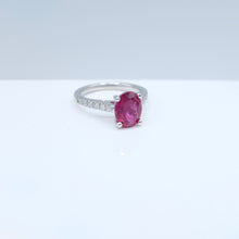 Load image into Gallery viewer, Rubellite and Diamond Ring