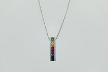 Load image into Gallery viewer, Rainbow Sapphire and Diamond Pendant