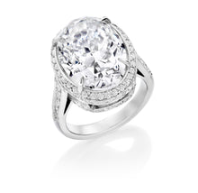 Load image into Gallery viewer, The Oval Diamond & Platinum Ring