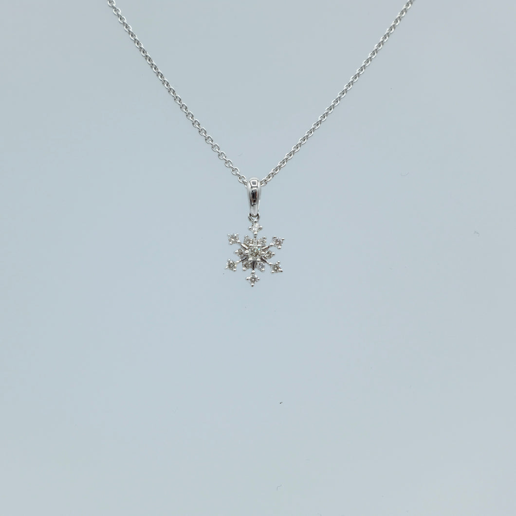 Diamond Snowflake Necklace