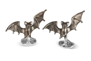 Sterling Silver 'Bold' Bat Cufflinks