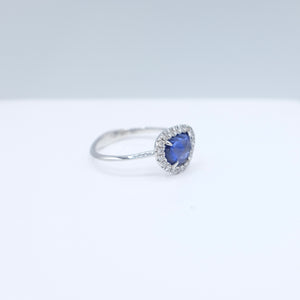 Rose-cut Sapphire Ring