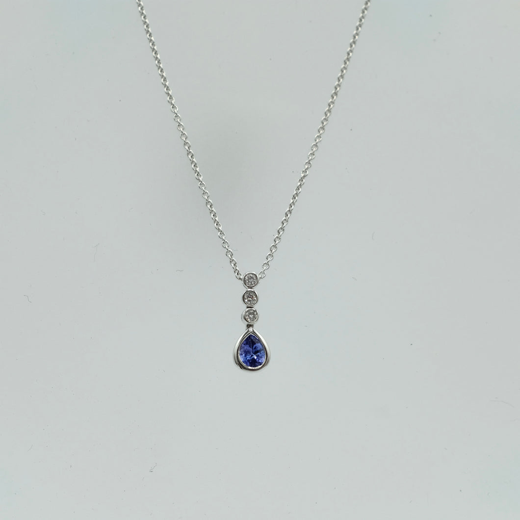 Tanzanite and Diamond Pendant