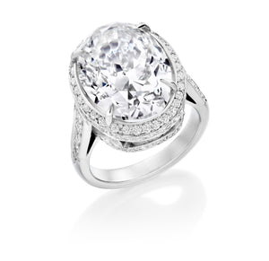 The Oval Diamond & Platinum Ring