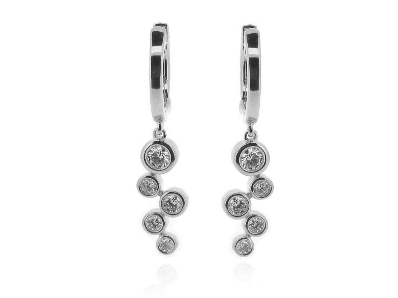 Diamond Bubble Hoop Earrings