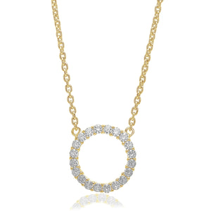 Sif Jakobs Biella Grande Necklace – 18 Carat Gold Plate & White Zirconia