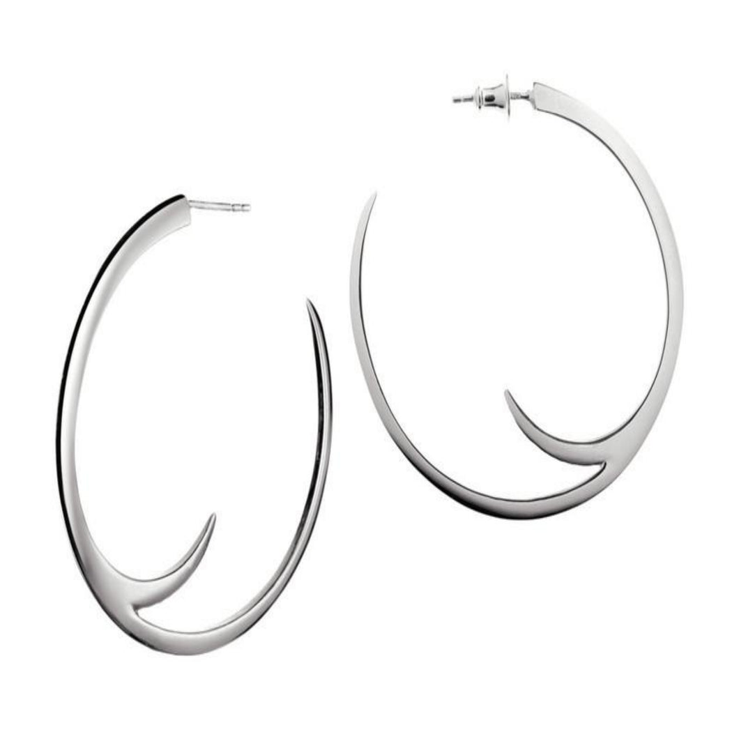 Shaun Leane Large Silver Cat Claw Hoop Earrings